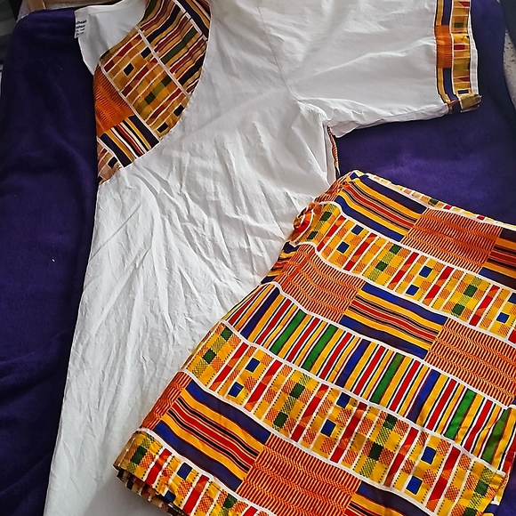 AFRICAN KENTE CLOTH PANTS SET - Picture 2 of 7